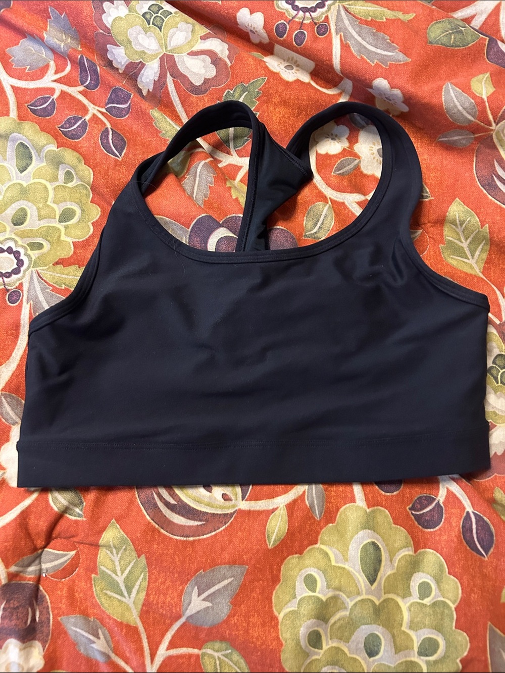 Old Navy Black Racerback Sports Bra - Smooth Support